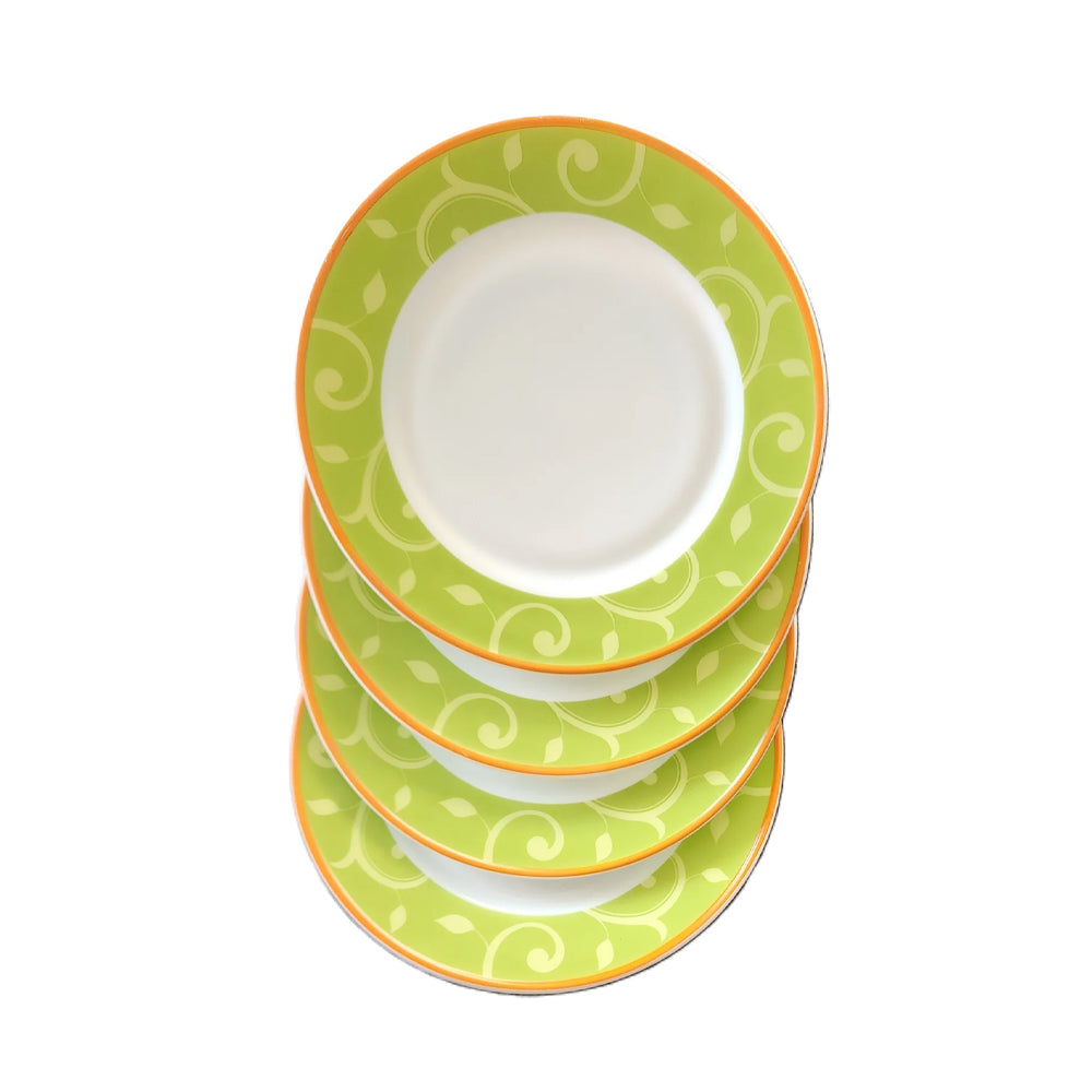 6-inch portion control side plates set of 4 porcelain dinnerware - Dietitian-designed 6-inch dessert plates for portion control