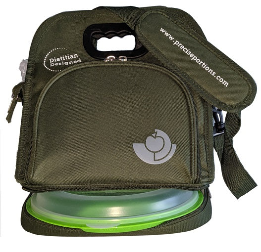 Portion Control Lunchbag with 3-section plate and nutrition guide