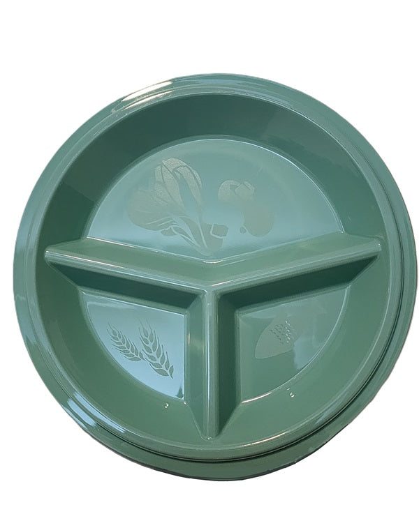 3-Section Portion Control Plate with snap-tight lid for meal prep
