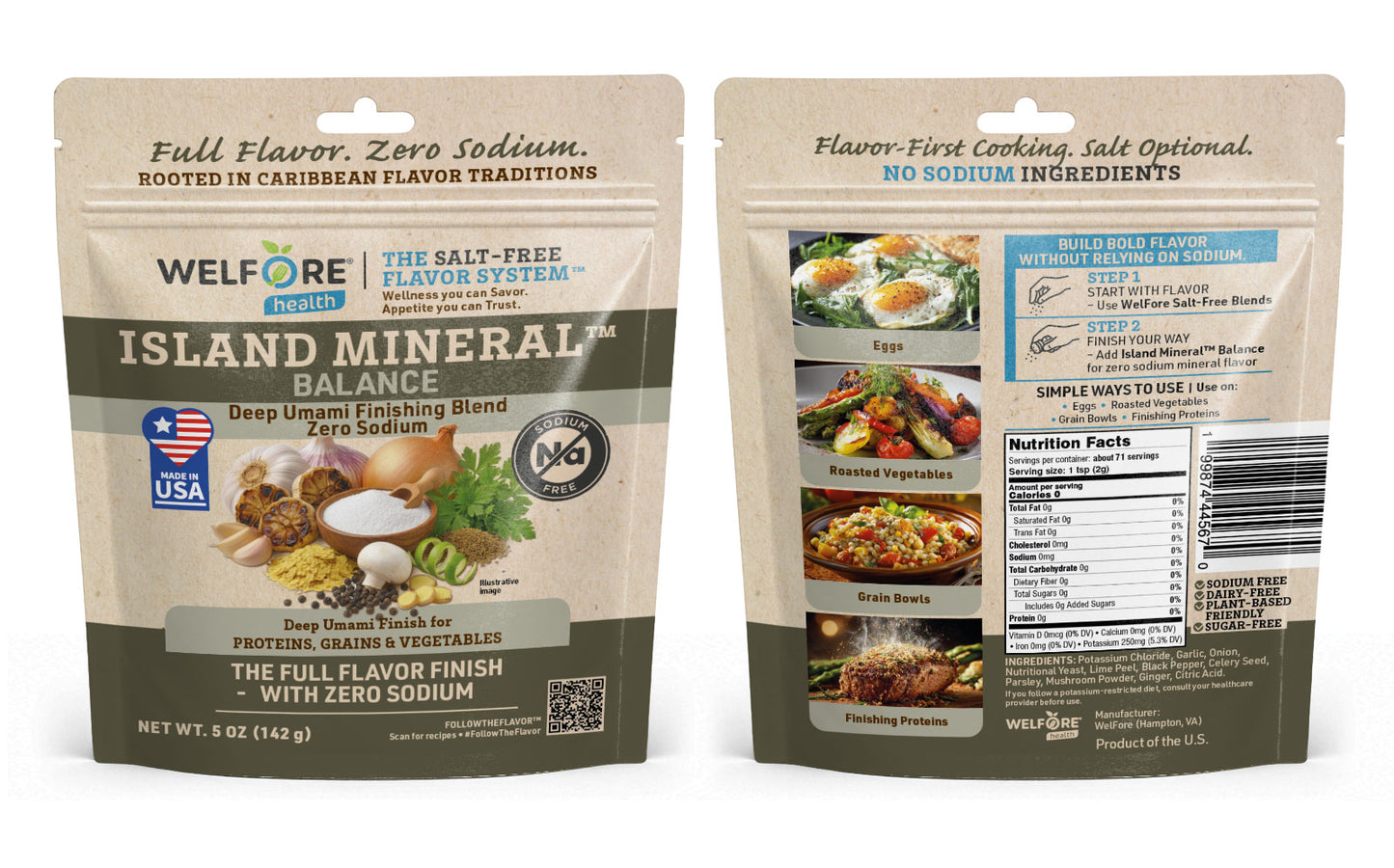 Island Mineral Balance Umami Seasoning | Zero Sodium Salt-Free Finishing Blend