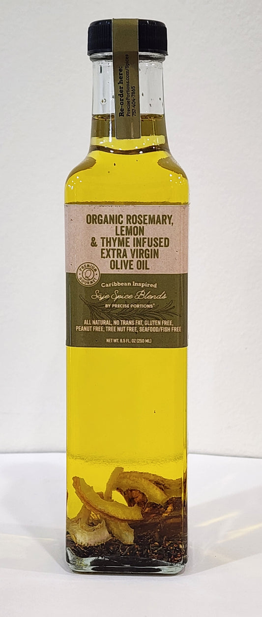 Rosemary Lemon Thyme Olive Oil bottle – salt-free infused oil
