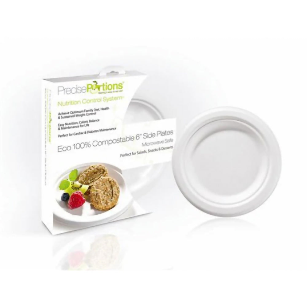 Eco-friendly 6 inch compostable side plates bulk pack of 40