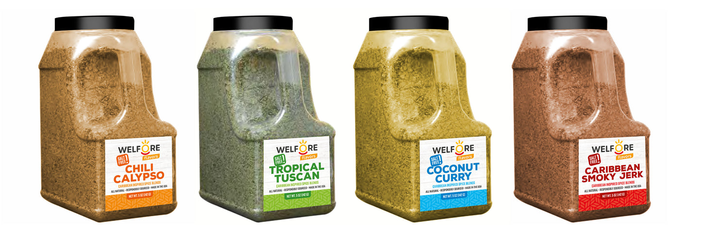 Caribbean Smoky Jerk Salt-Free Spice Blend – 61.8 oz Foodservice Jug
