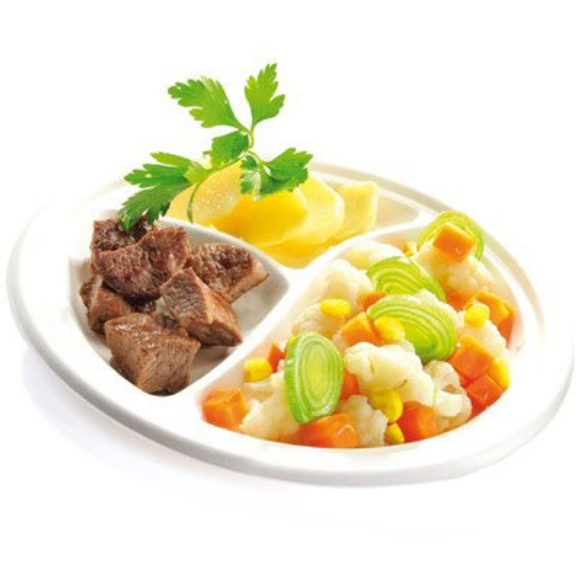 9-inch 3-Section Compostable Plates Set of 25