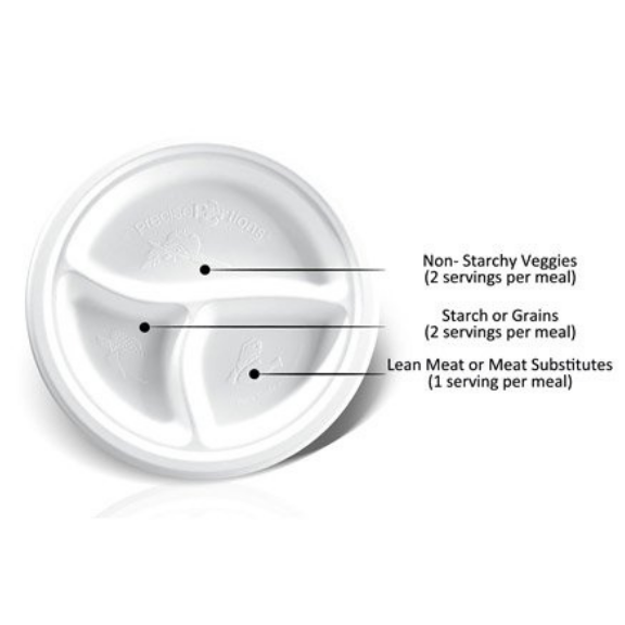 9-inch 3-Section Compostable Plates Set of 25