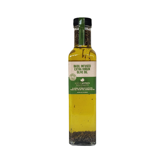 Premium Basil Infused Extra Virgin Olive Oil Bottle - Organic Basil Infused Olive Oil Gourmet