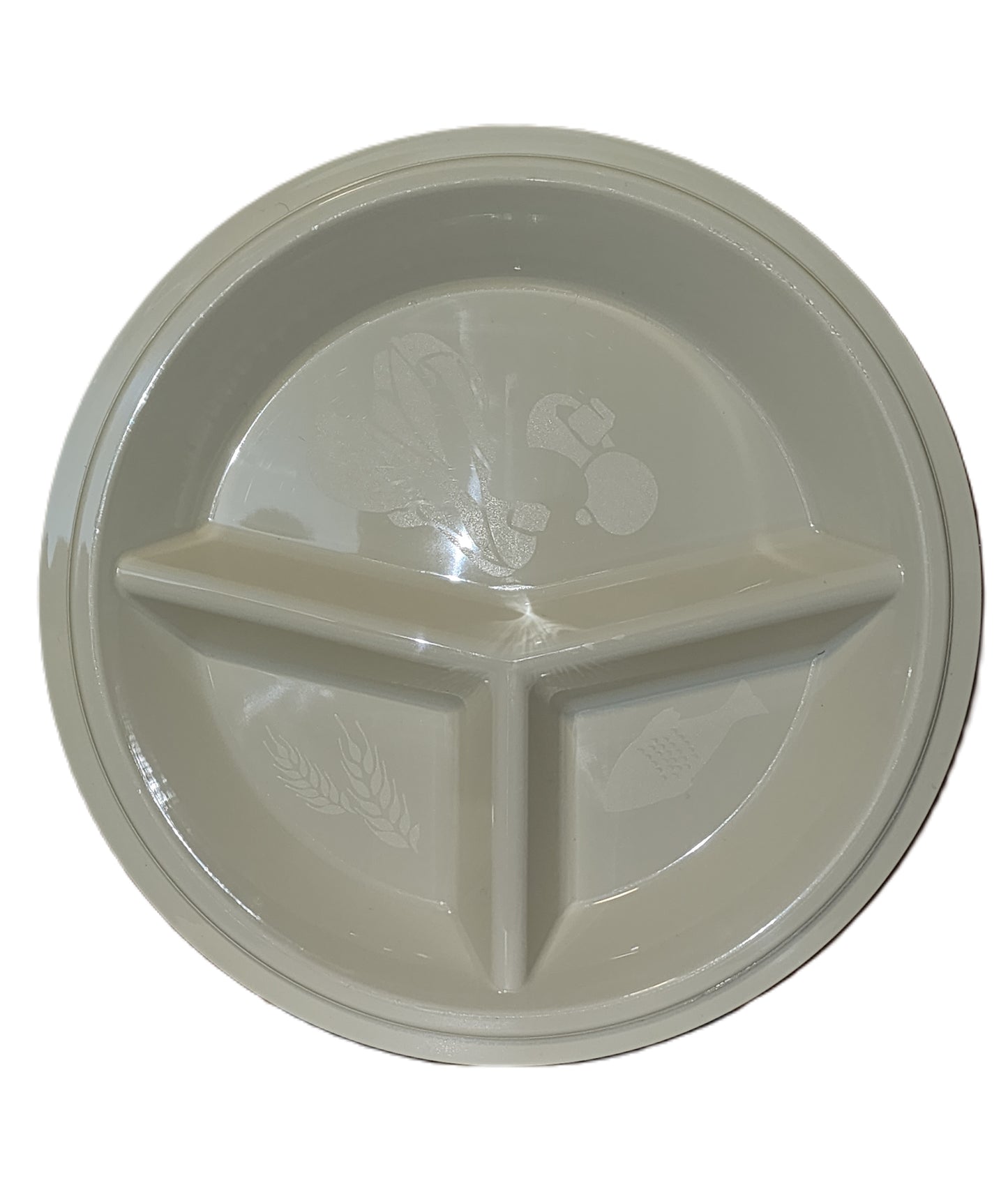 3-Section Portion Control Plate with snap-tight lid for meal prep