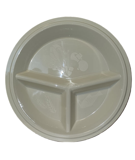 3-Section Portion Control Plate with snap-tight lid for meal prep