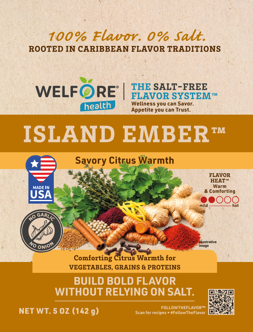 Island Ember™ No Garlic. No Onion. Salt-Free Seasoning Blend
