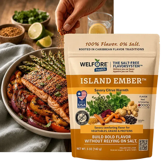 Island Ember™ No Garlic. No Onion. Salt-Free Seasoning Blend