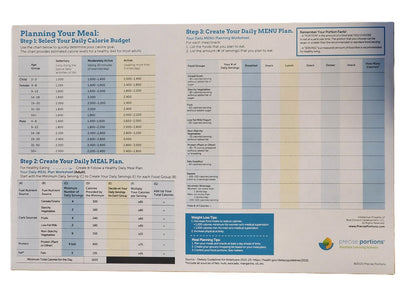 Meal & Menu Planning Placemat Pad - 25 pages