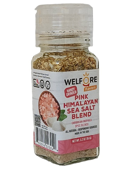 Pink Himalayan Salt Blend  with Garlic, Onion & Oregano- Glass Jar