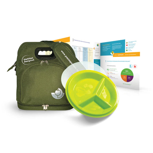 Travel Lunch Kit with Divided Plate and Nutrition Guide