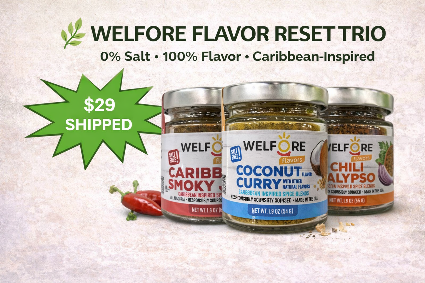 🌿 WelFore Flavor Reset Trio — $29 Shipped (FREE Shipping)
