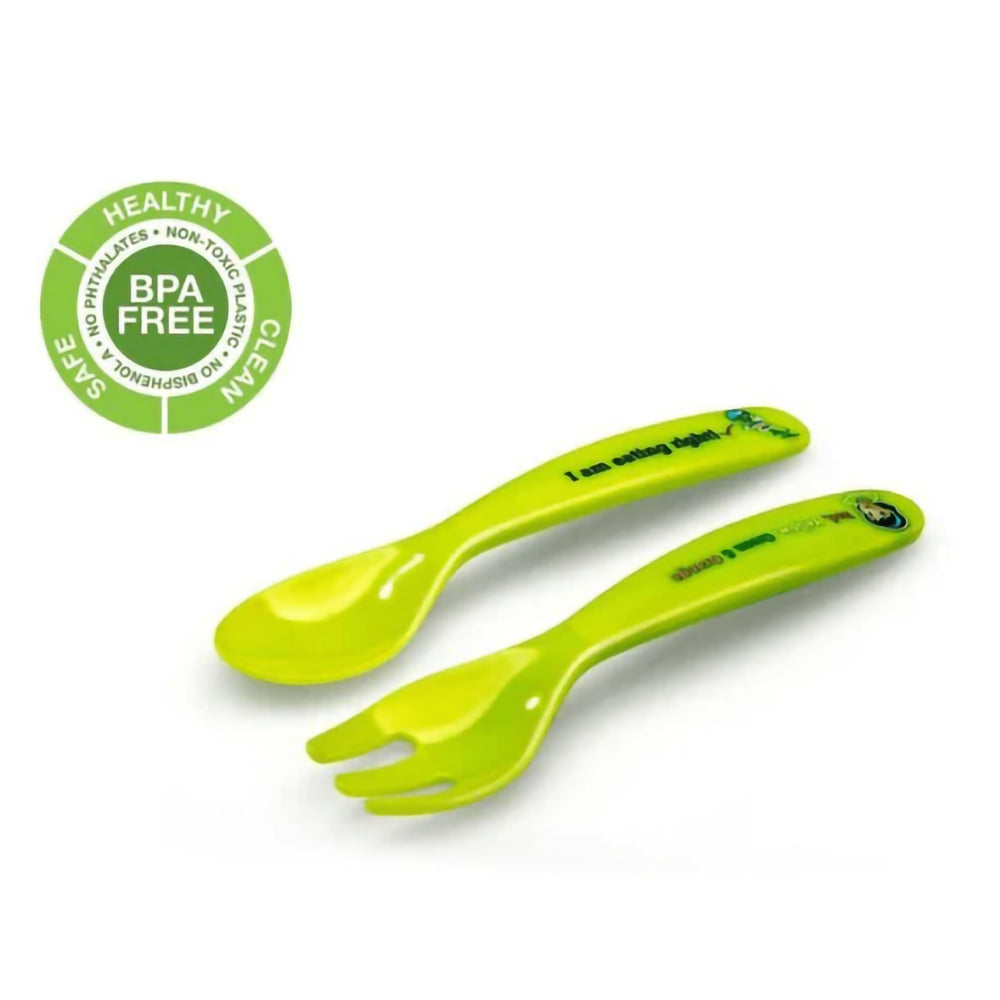 Children’s BPA-Free utensil set with 6 forks and 6 spoons - Kids safe colorful forks and spoons for toddlers