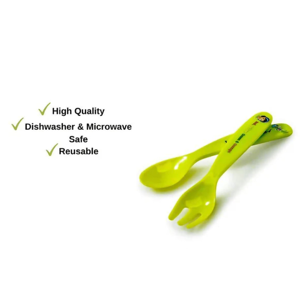 Children’s BPA-Free utensil set with 6 forks and 6 spoons - Kids safe colorful forks and spoons for toddlers