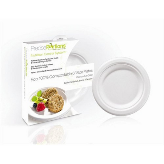 6-inch compostable dessert plate - microwave-safe, sturdy, eco-friendly