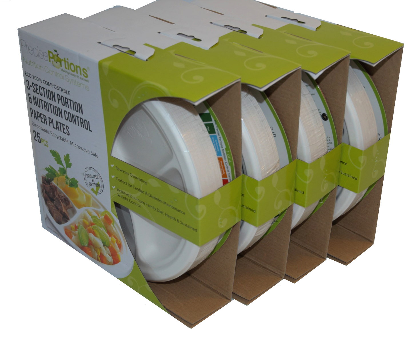 Eco 100% compostable dinner plates 100-pack sturdy sustainable