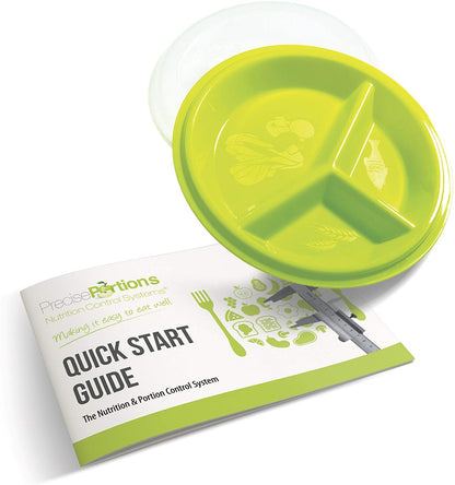 Microwave Safe Divided Plate for Portion Control-Travel-Friendly Healthy Eating Plate with Lid