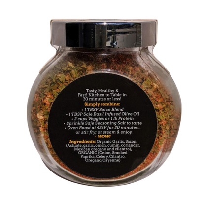Salt-Free Chili Calypso Spice Blend Glass Jar - Handcrafted Gourmet Chili Calypso Seasoning